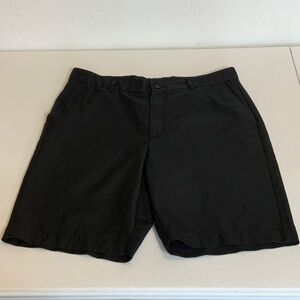 Greg Norman Collection Black Flat Front Golf  Shorts